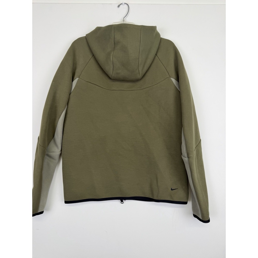 Nike Jacket Mens mediumGreen Tech Fleece Hooded Full Zip Pocket - Picture 8 of 9